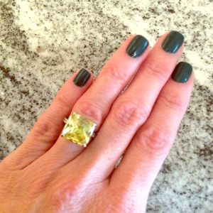 Citrine stone Sterling Silver Ring Size 5